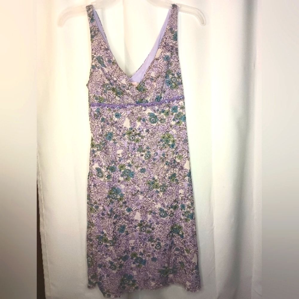 Xhilaration Y2K Fairy Slip Dress Juniors Medium Purple Floral Empire Waist